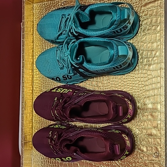 2 FOR 1-Just So So, Women's Sneakers size 40, colors wine/lime & teal/black - Picture 5 of 8
